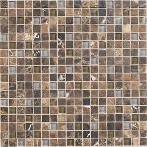 Daltile Stone Radiance Wisteria 12 in. x 12 in. x 8mm Glass and Stone Mosaic Blend Wall Tile