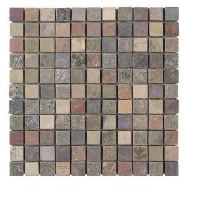 Jeffrey Court Tumbled Mixed Slate 12 in. x 12/1 in. x 1 in. Wall Tile