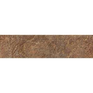 ELIANE Mt. Everest Rosso 3 in. x 12 in. Glazed Porcelain Floor and Wall Bullnose Tile