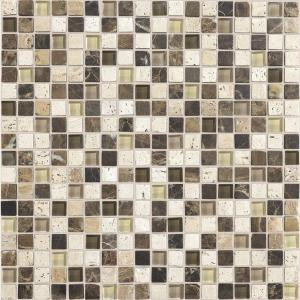 Daltile Stone Radiance Morning Sun 12 in. x 12 in. x 8mm Glass and Stone Mosaic Blend Wall Tile