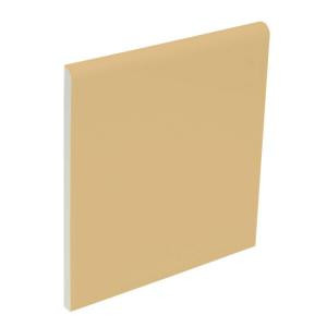 U.S. Ceramic Tile Color Collection Bright Camel 4-1/4 in. x 4-1/4 in. Ceramic Surface Bullnose Wall Tile