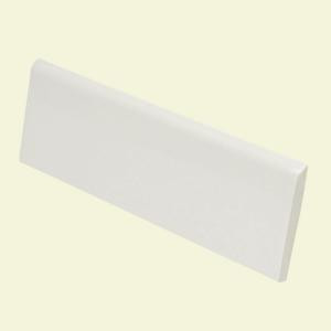 U.S. Ceramic Tile Bright White Ice 2 in. x 6 in. Ceramic Surface Bullnose Wall Tile