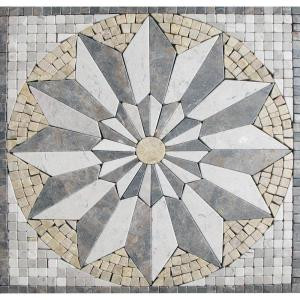 MS International Venti Blend Medallion 12 in. x 12 in. Tumbled Marble Floor & Wall Tile