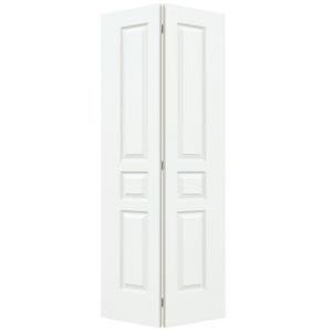 JELD-WEN Woodgrain 3-Panel Painted Molded Interior Bifold Closet Door