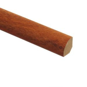 Zamma High Gloss Natural Jatoba 5/8 in. Thick x 3/4 in. Wide x 94 in. Length Laminate Quarter Round Molding