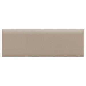 Daltile Semi-Gloss Uptown Taupe 2 in. x 6 in. Ceramic Bullnose Wall Tile