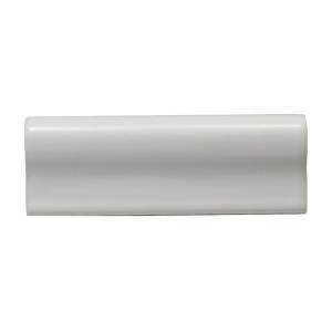 Daltile Liners White 2 in. x 6 in. Ceramic Chair Rail Trim Wall Tile