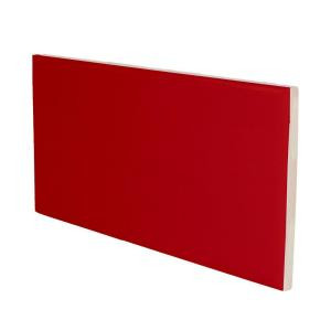 U.S. Ceramic Tile Color Collection 3 in. x 6 in. Bright Red Pepper Ceramic Wall Tile with a 3 in. Surface Bullnose