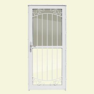 Unique Home Designs Waterford 32 in. x 80 in. White Outswing All Season Security Door