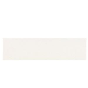 Daltile Colour Scheme Arctic White Solid 3 in x 12 in Porcelain Bullnose Trim Floor and Wall Tile