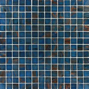 MS International 3/4 in. x 3/4 in. Blue Iridescent Glass Mosaic Floor & Wall Tile