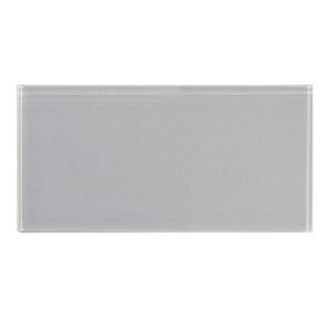 Splashback Tile Contempo Bright White Polished Glass Tiles - 3 in. x 6 in. Tile Sample