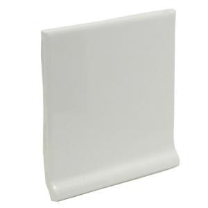 U.S. Ceramic Tile Bright Snow White 4-1/4 in. x 4-1/4 in. Ceramic Stackable Cove Base Wall Tile