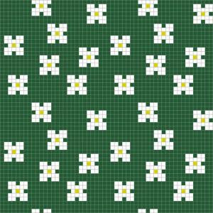Mosaic Loft Bloom Summer Motif 24 in. x 24 in. Glass Wall and Light Residential Floor Mosaic Tile