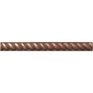 MS International Copper Half Round Rope 1/2 in. x 6 in. Metal Molding Wall Tile (0.5 Ln. Ft. per piece)
