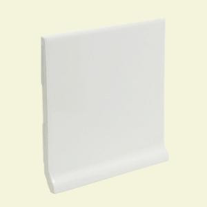 U.S. Ceramic Tile Color Collection Matte Snow White 6 in. x 6 in. Ceramic Stackable /Finished Cove Base Wall Tile