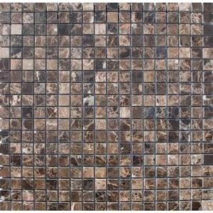 MS International 5/8 In. x 5/8 In. Emperador Cafe Marble Mosaic Floor & Wall Tile