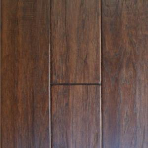 Millstead Hand Scraped Hickory Cocoa Engineered Hardwood Flooring - 5 in. x 7 in. Take Home Sample