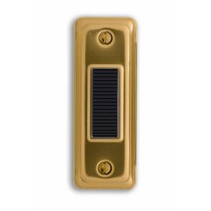 Heath Zenith Wired Gold Push Button With Black Center Bar