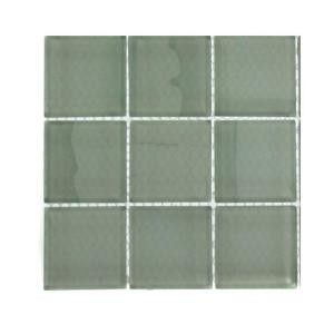 Splashback Tile Contempo Seafoam Polished Glass - 6 in. x 6 in. Tile Sample