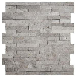 Jeffrey Court Fortress Splitface 12.5 in. x 12.5 in. Marble Mosaic Wall Tile