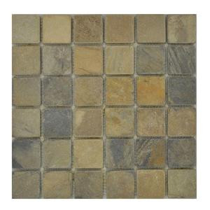 Jeffrey Court Sequoia Slate Mosaic 12 in. x 12 in. Slate Floor and Wall Tile