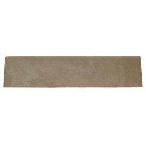 Daltile Concrete Connection Boulevard Beige 3 in. x 13 in. Porcelain Bullnose Floor and Wall Tile