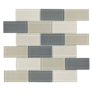 Jeffrey Court 11 in. x 11.5 in. Rocky Canyon Glass Mosaic Tile