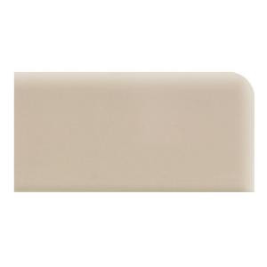 Daltile Rittenhouse Square Urban Putty 3 in. x 6 in. Surface Bullnose Right Corner Wall Tile