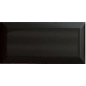 U.S. Ceramic Tile Bright Glazed Black 3 in. x 6 in. Ceramic Beveled Edge Wall Tile (10 sq. ft. / case)