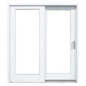 MasterPiece 71-1/4 in. x 79-1/2 in. Composite White Right-Hand DP50 Sliding Patio Door