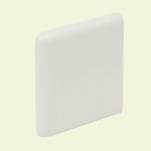 U.S. Ceramic Tile Color Collection Bright White Ice 2 in. x 2 in. Ceramic Surface Bullnose Corner Wall Tile