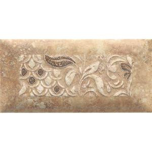 Daltile Del Monoco Adriana Rosso 6-1/2 in. x 3 in. Glazed Porcelain Decorative Accent Floor and Wall Tile