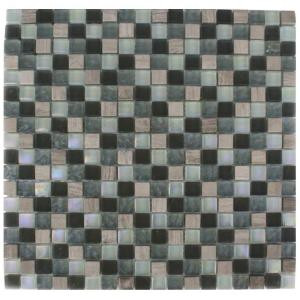 Splashback Tile Galaxy Blend Squares 12 in. x 12 in. Marble/Glass Mosaic Floor and Wall Tile