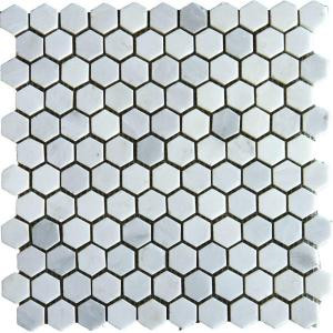MS International 12 in. x 12 in. Grecian White Marble Mesh-Mounted Mosaic Tile