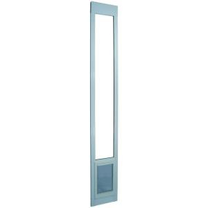 Ideal Pet 5 in. x 7 in. Small White Aluminum Pet Patio Door Fits 93.75 in. to 96.5 in. Tall Aluminum Slider
