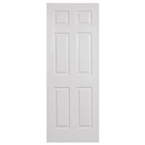 Steves & Sons 6-Panel Textured Primed White Hollow Core Interior Door Slab