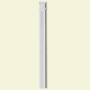 Fypon 8 in. x 90 in. Polyurethane Fluted Pilaster with 13 in. Adjustable Plinth Block