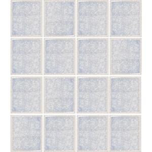 EPOCH Oceanz Arctic White-1727 Crackled Glass Mesh Mounted Tile - 4 in. x 4 in. Tile Sample