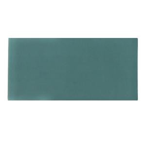 Splashback Tile Contempo Turquoise Frosted Glass Tiles - 3 in. x 6 in. Tile Sample