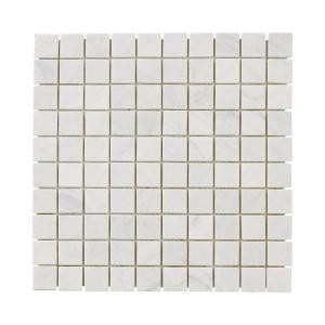 Jeffrey Court Carrara White Mosaics 12 in. x 12 in. Marble Kitchen Wall and Floor Tile
