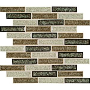 MS International Venetian Cafe 1 in. x 4 in Glass Mesh-Mounted Mosaic Wall Tile
