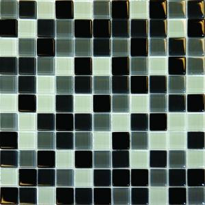 MS International 1 In. x 1 In. Black Blend Glass Mosaic Floor & Wall Tile