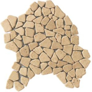 Daltile Irregular Champagne Gold 12 in. x 12 in. x 9-1/2mm Pebble Marble Mosaic Wall and Floor Tile (6 sq. ft. / case)