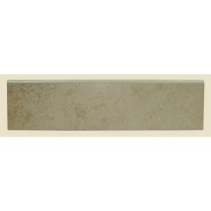Daltile Brixton Bone 3 in. x 12 in. Glazed Ceramic Bullnose Wall Tile