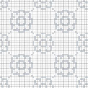 Mosaic Loft Flourish Refreshed Motif 24 in. x 24 in. Glass Wall and Light Residential Floor Mosaic Tile