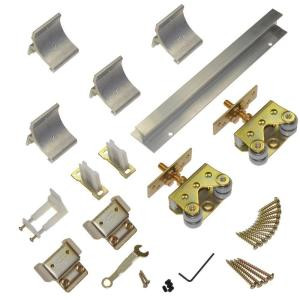 Johnson Hardware 200WM Series 60 in. Track and Hardware Set for Wall-Mount Sliding Doors
