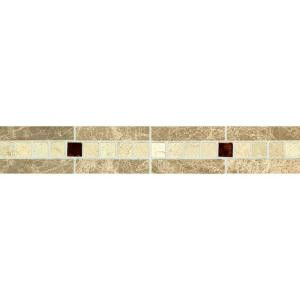Daltile Stone Decorative Accents Copper Mystery 2 in. x 12 in. Decorative Accent Wall Tile
