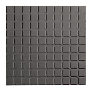 ROPPE Square Profile Design Dark Gray 19.69 in. x 19.69 in. Dry Back Tile