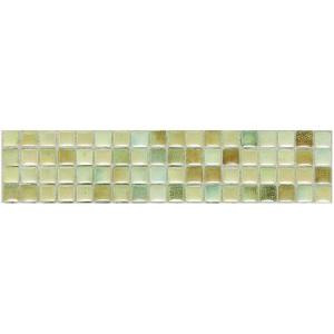Daltile Fashion Accents Sand 3 in. x 12 in. 8mm Illumini Mosaic Accent Wall Tile